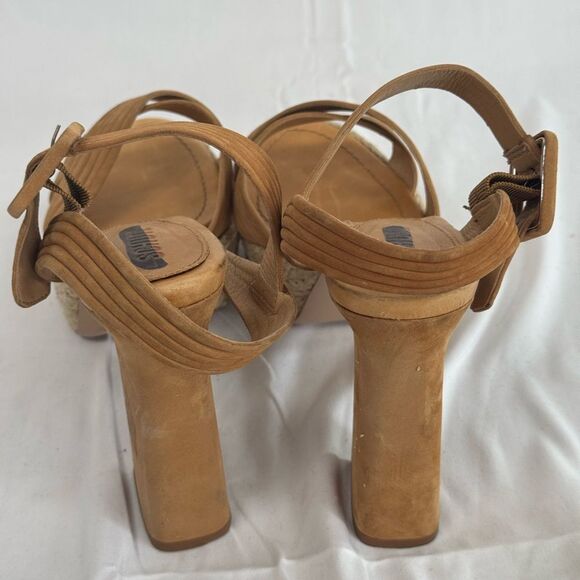 Schutz Women's Blisse Nubuck Sandal Tan Suede Sz 10.5 - Picture 5 of 7